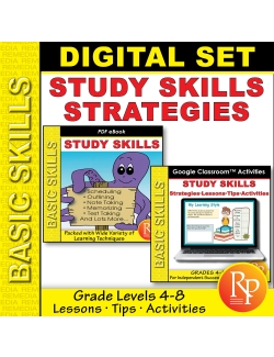Study Skills Strategies: PDF &amp; Google Set