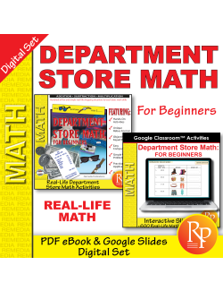 Department Store Math PDF & Google BUNDLE: Real Life Word Problems - Activities Department Store Math PDF & Google BUNDLE: Real Life Word Problems - Activities