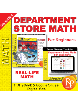 Department Store Math PDF & Google BUNDLE: Real Life Word Problems - Activities Department Store Math PDF & Google BUNDLE: Real Life Word Problems - Activities