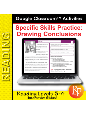 Google Classroom™ Activities: Drawing Conclusions Reading Level Grades 3-4 Google Classroom™ Activities: Drawing Conclusions Reading Level Grades 3-4
