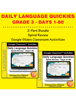 Daily Language Quickies Grade 3 (part 1 & part 2) Google Classroom Version Daily Language Quickies Grade 3 (part 1 & part 2) Google Classroom Version