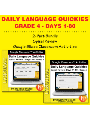 Daily Language Quickies Grade 4 (part 1 & part 2) Google Classroom Version Daily Language Quickies Grade 4 (part 1 & part 2) Google Classroom Version