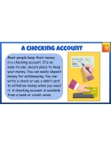 Bank Account Basics GOOGLE SLIDES SET: Checking Account - Debit & Credit Card Activities