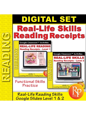 READING RECEIPTS Google Slides Set - Levels 1 & 2: Real-Life Skills READING RECEIPTS Google Slides Set - Levels 1 & 2: Real-Life Skills