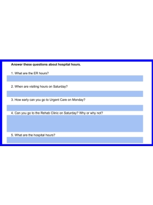 Daily-Life Skills: Reading Signs & Hours of Operation Level 1 & 2 - Google Daily-Life Skills: Reading Signs & Hours of Operation Level 1 & 2 - Google