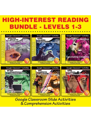 High-Interest Reading /Low Vocab. GOOGLE SLIDES BIG BUNDLE- SPORTS, JOBS, ANIMALS High-Interest Reading /Low Vocab. GOOGLE SLIDES BIG BUNDLE- SPORTS, JOBS, ANIMALS