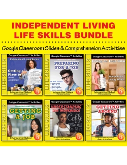 INDEPENDENT LIVING Bundle: Life Skills Lessons for Older Students GOOGLE SLIDES INDEPENDENT LIVING Bundle: Life Skills Lessons for Older Students GOOGLE SLIDES