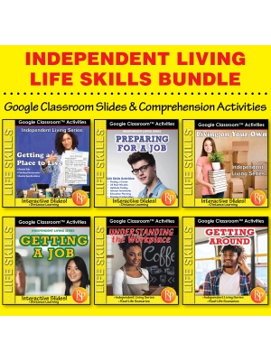INDEPENDENT LIVING Bundle: Life Skills Lessons for Older Students GOOGLE SLIDES INDEPENDENT LIVING Bundle: Life Skills Lessons for Older Students GOOGLE SLIDES