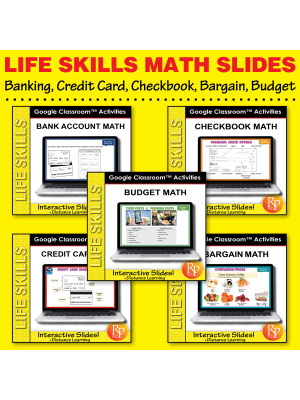 Life Skills Math GOOGLE SLIDES: Banking, Credit Card, Checkbook, Bargain, Budget Life Skills Math GOOGLE SLIDES: Banking, Credit Card, Checkbook, Bargain, Budget