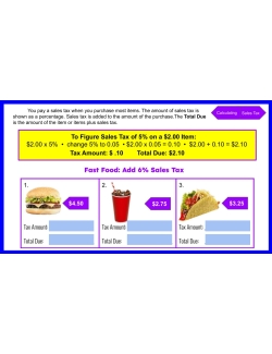 Consumer Percents: Calculating Sales Tax - Levels 1 &amp; 2 Google Slides Set