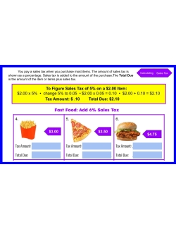 Consumer Percents: Calculating Sales Tax - Levels 1 &amp; 2 Google Slides Set