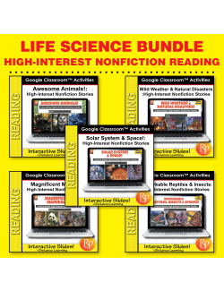 SCIENCE READING & COMPREHENSION ACTIVITIES - GOOGLE CLASSROOM LESSONS SCIENCE READING & COMPREHENSION ACTIVITIES - GOOGLE CLASSROOM LESSONS