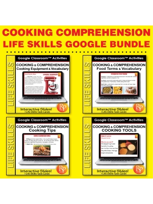 Cooking Life Skills SET | Equipment | Vocabulary | Tips | Google Slides Cooking Life Skills SET | Equipment | Vocabulary | Tips | Google Slides