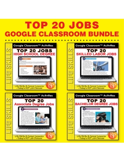 TOP 20 JOBS BUNDLE: Today's Hot Jobs- Life Skills | Career Exploration | Google TOP 20 JOBS BUNDLE: Today's Hot Jobs- Life Skills | Career Exploration | Google