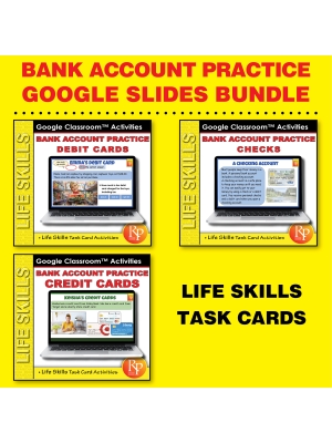 Bank Account Practice GOOGLE SLIDES SET - Life Skills Task Cards Bank Account Practice GOOGLE SLIDES SET - Life Skills Task Cards