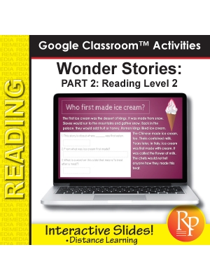 HIGH INTEREST READING Wonder Stories Lvl 2.2 Google Slides | Distance Learning HIGH INTEREST READING Wonder Stories Lvl 2.2 Google Slides | Distance Learning