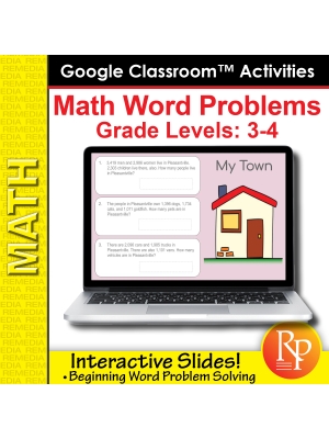 Google Classroom Activities: Math Word Problems Grades 3-4 | Distance Learning Google Classroom Activities: Math Word Problems Grades 3-4 | Distance Learning