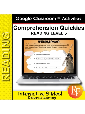 Google Classroom: Comprehension Quickies Reading Level 5 | Distance Learning Google Classroom: Comprehension Quickies Reading Level 5 | Distance Learning