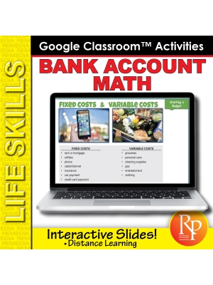 BANK ACCOUNT MATH: Life Skills GOOGLE SLIDES Activities- money, debit... BANK ACCOUNT MATH: Life Skills GOOGLE SLIDES Activities- money, debit...
