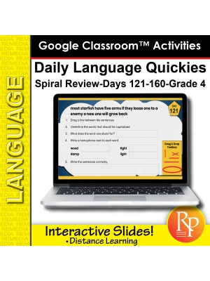 Daily Language Quickies Grade 4 (part 4) Google Classroom Version Daily Language Quickies Grade 4 (part 4) Google Classroom Version