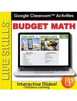 BUDGET MATH: Life Skills GOOGLE SLIDES Activities- math word problems, money... BUDGET MATH: Life Skills GOOGLE SLIDES Activities- math word problems, money...