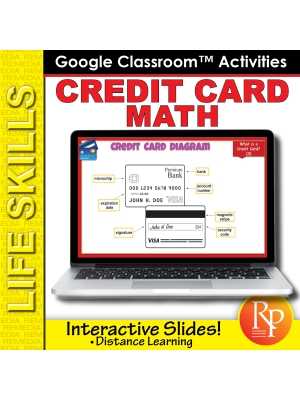 CREDIT CARD MATH: Life Skills GOOGLE SLIDES Activities- banking, word problems CREDIT CARD MATH: Life Skills GOOGLE SLIDES Activities- banking, word problems