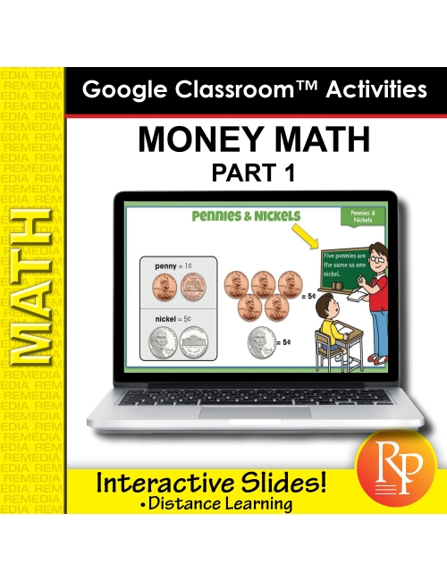 MONEY 1: GOOGLE SLIDES COIN LESSONS & ACTIVITIES: Penny, Nickel, Dime, Quarter