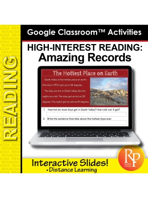 High Interest / Low Vocabulary Reading About AMAZING RECORDS! Google Classroom Version High Interest / Low Vocabulary Reading About AMAZING RECORDS! Google Classroom Version