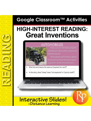 High Interest / Low Vocabulary Reading about GREAT INVENTIONS! Google Classroom Verson High Interest / Low Vocabulary Reading about GREAT INVENTIONS! Google Classroom Verson