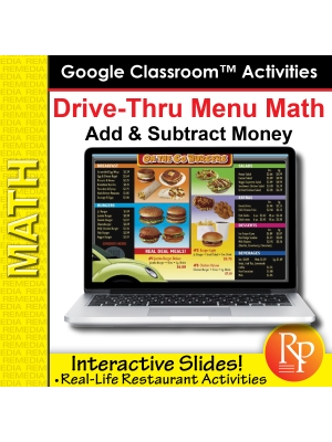 Drive Thru Menu Math: Add & Subtract Money LIFE SKILLS GOOGLE SLIDES ACTIVITIES Drive Thru Menu Math: Add & Subtract Money LIFE SKILLS GOOGLE SLIDES ACTIVITIES