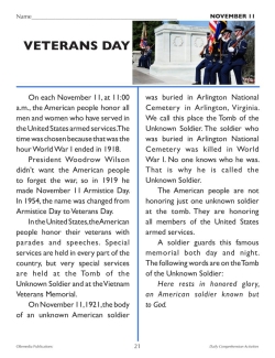 Google Slides: Veterans Day - Daily Comprehension Google Slides: Veterans Day - Daily Comprehension