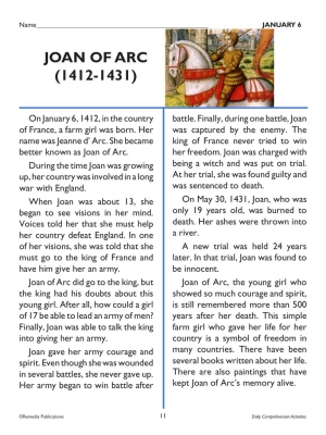 JANUARY - DAILY READING COMPREHENSION "This Day in History" Google Slide Lessons JANUARY - DAILY READING COMPREHENSION "This Day in History" Google Slide Lessons