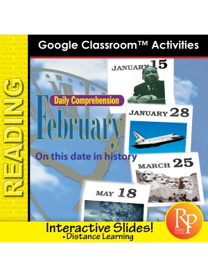 FEBRUARY - DAILY READING COMPREHENSION "This Day in History" Google Slide Lessons FEBRUARY - DAILY READING COMPREHENSION "This Day in History" Google Slide Lessons