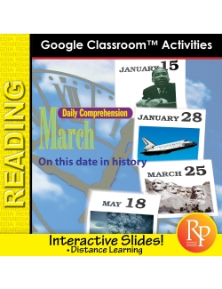 MARCH - DAILY READING COMPREHENSION "This Day in History" Google Slide Lessons MARCH - DAILY READING COMPREHENSION "This Day in History" Google Slide Lessons