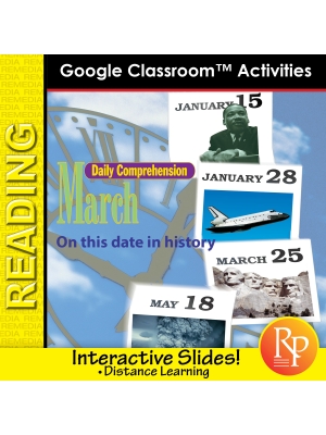 MARCH - DAILY READING COMPREHENSION "This Day in History" Google Slide Lessons MARCH - DAILY READING COMPREHENSION "This Day in History" Google Slide Lessons