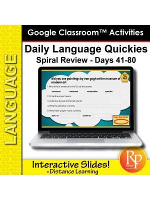Daily Language Quickies Grade 3 (Part 2) Google Classroom Version Daily Language Quickies Grade 3 (Part 2) Google Classroom Version