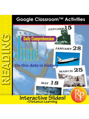 JUNE - DAILY READING COMPREHENSION "This Day in History" Google Slide Lessons JUNE - DAILY READING COMPREHENSION "This Day in History" Google Slide Lessons