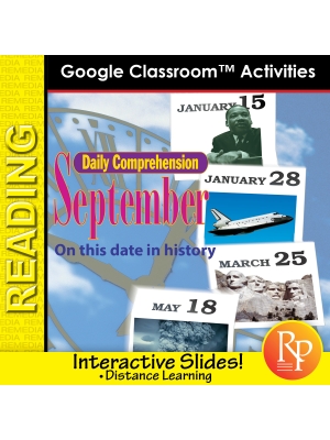 SEPTEMBER - DAILY READING COMPREHENSION "This Day in History" Google Slide Lessons SEPTEMBER - DAILY READING COMPREHENSION "This Day in History" Google Slide Lessons