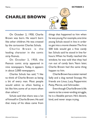 OCTOBER - DAILY READING COMPREHENSION "This Day in History" Google Slide Lessons OCTOBER - DAILY READING COMPREHENSION "This Day in History" Google Slide Lessons