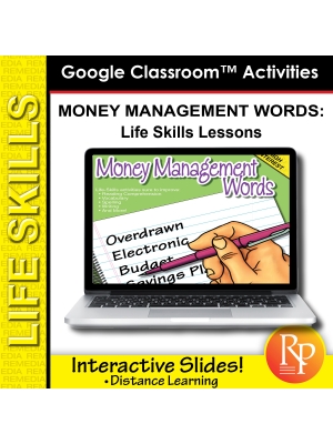 Google Classroom Activities: Money Management Words - Life-Skills Lessons Google Classroom Activities: Money Management Words - Life-Skills Lessons