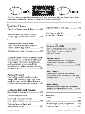 Google Slides: Using Menus and Recipes - Everyday-Life Reading and Writing