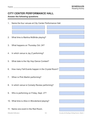 Google Slides: Using Schedules - Everyday-Life Reading & Writing Practice Google Slides: Using Schedules - Everyday-Life Reading & Writing Practice