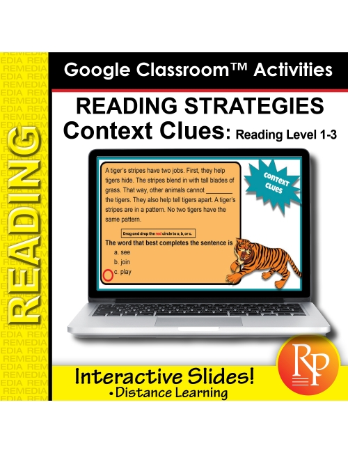 Context Clues - Reading Strategies Google Classroom Activities