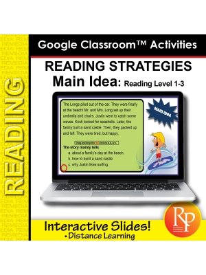 Google Classroom: Main Idea - Reading Strategies | Distance Learning Google Classroom: Main Idea - Reading Strategies | Distance Learning