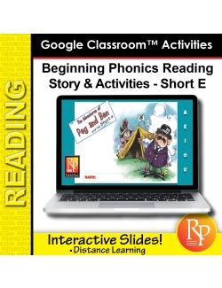 Beginning Phonics Reading - Story & Activities Google Classroom Slides Short e Beginning Phonics Reading - Story & Activities Google Classroom Slides Short e