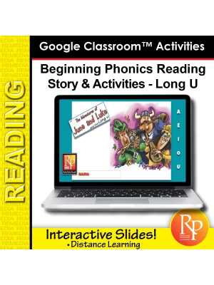 Beginning Phonics Reading - Story & Activities | Google Classroom Slides Long u Beginning Phonics Reading - Story & Activities | Google Classroom Slides Long u