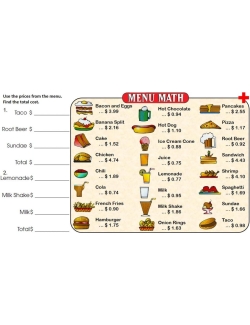 Google Classroom: Menu Math for Beginners Level 1 - Menu with Slides Version Google Classroom: Menu Math for Beginners Level 1 - Menu with Slides Version