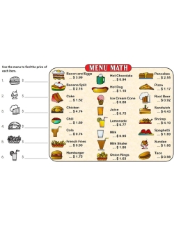 Google Classroom: Menu Math Beginning Money Level 2 Google Classroom: Menu Math Beginning Money Level 2