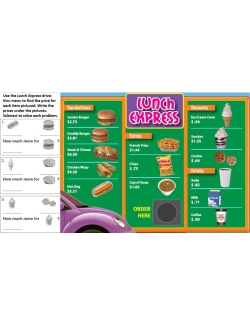 Drive-Thru Menu Math Beginning Money Skills Level 1 - Google Slides Version  Drive-Thru Menu Math Beginning Money Skills Level 1 - Google Slides Version
