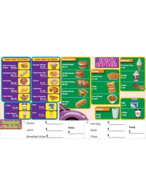 Drive-Thru Menu Math Beginning Money Skills Level 2 - Menu with Slides Version Drive-Thru Menu Math Beginning Money Skills Level 2 - Menu with Slides Version